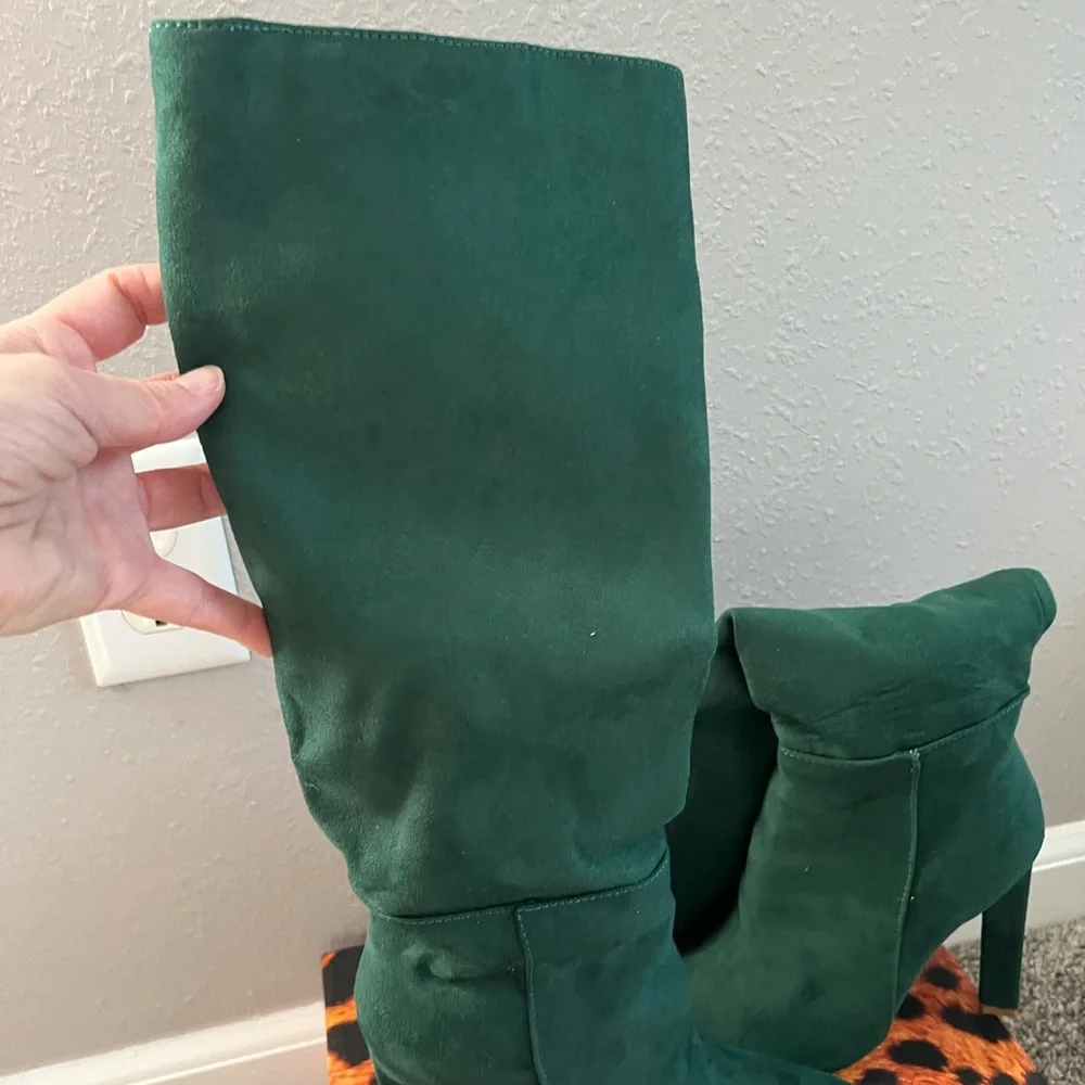 Yoki Over the Knee Green Boots